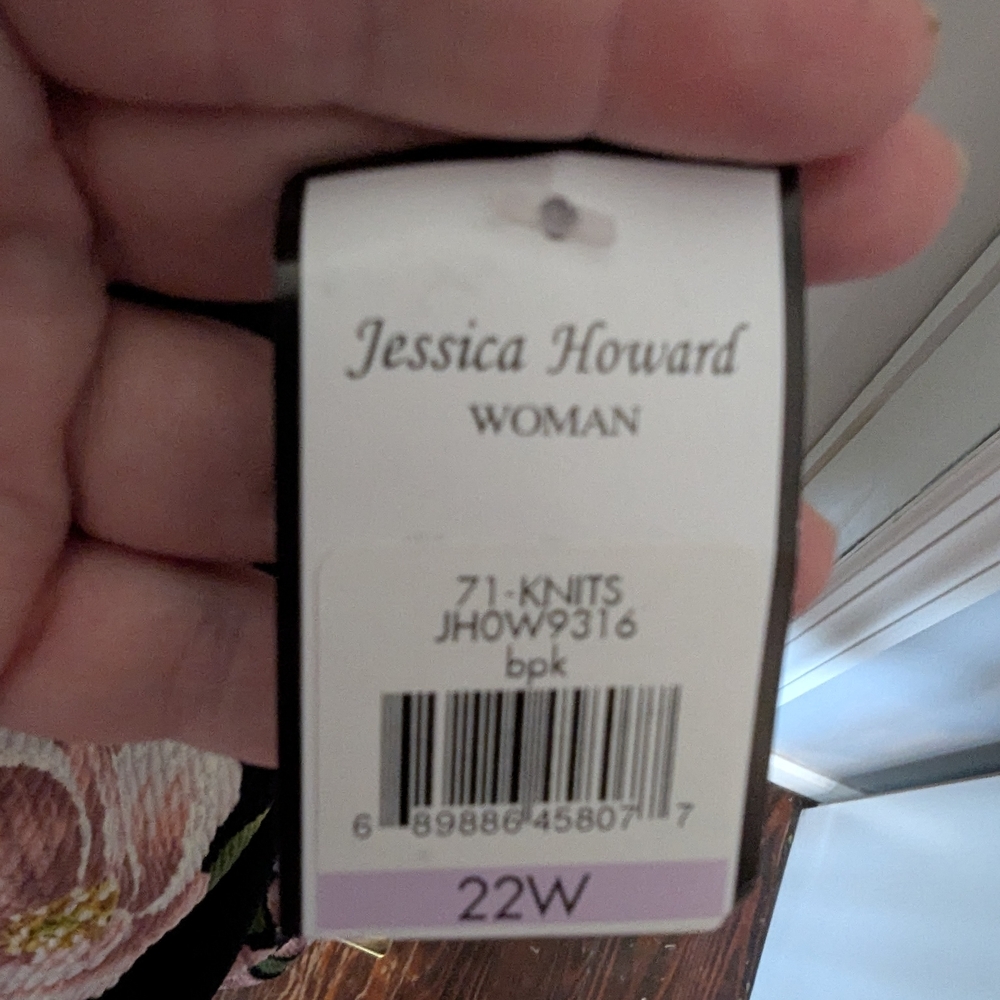 Jessica Howard Black Dress with Pink Floral Design - Picture 4 of 5